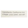 OÂ® California Yuzu Rice Vinegar - Case of 6 - 10.1 FZ